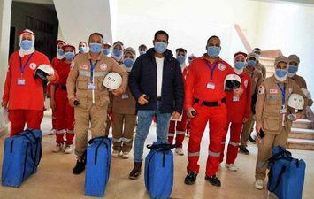 تأمين فرق الطوارئ بالهلال الأحمر ببني سويف 