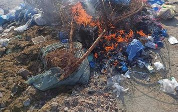 حرق النفايات الطبية بالقرب من الوحدات السكنية ببورسعيد