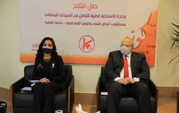 محمد عثمان الخشت خلال افتتاح وحدة الاستجابة الطبية بالقصر العيني