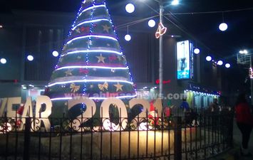 أكبر شجرة كريسماس بمحافظة المنيا