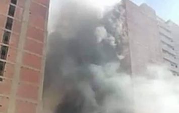  حريق مصنع الكاوتش في الهرم