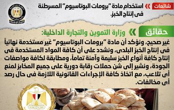 شائعة: استخدام مادة &quot;برومات البوتاسيوم&quot; المسرطنة في إنتاج الخبز 