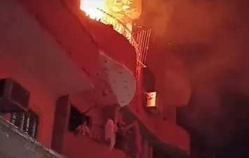 حريق شقة سكنية في الحوامدية