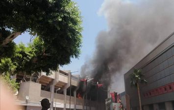 حريق مخلفات النادي الأهلي
