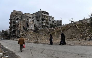 حلب مدمرة في ظل الحرب