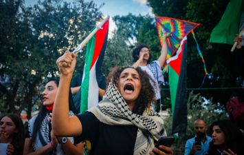 مظاهرة ضد الاحتلال الاسرائيلي