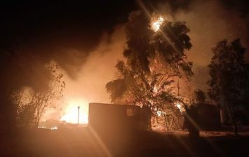 حريق بالمدينة الصناعية في قنا
