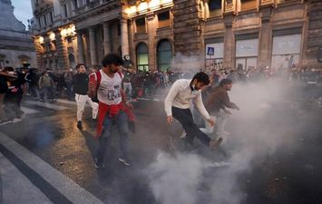 احتجاجات في ايطاليا