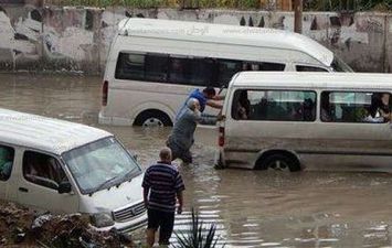غرق الإسكندرية بمياه الأمطار