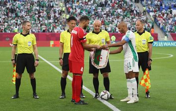 جانب من مباراة الجزائر ولبنان 