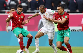 جانب من مباراة المغرب والأردن 