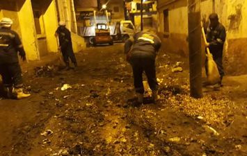 تزامنا مع احتفالات عيد الميلاد... حملات نظافة ليلية مكثفة بشوارع مدينة دسوق 