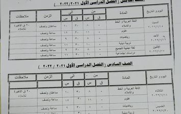 بدء امتحان الفصل الدراسي الأول بتعليم كفر الشيخ  15 يناير الجاري  