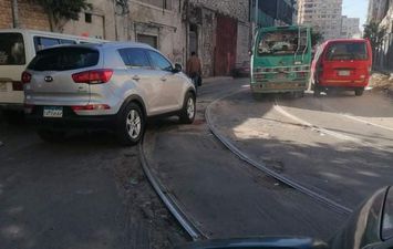 تدهور طريق اللبان في الإسكندرية