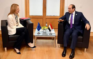 الرئيس السيسي مع رئيسة البرلمان الأوروبي