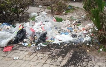  القمامة تحاصر الحدائق لعامة بالإسكندرية