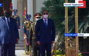 الرئيس السيسي يستقبل رئيس جمهورية جيبوتي بقصر الاتحادية