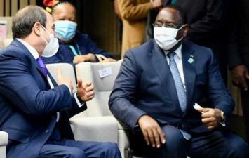  السيسي ورئيس السنغال  في القمة الأوروبية الإفريقية