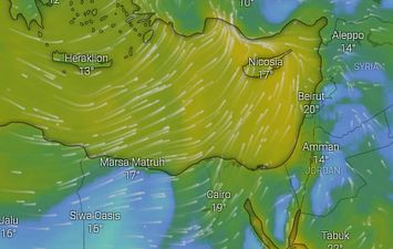 خريطة الطقس على مدار أسبوع 