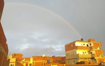 قوس قزح في سماء كفر الشيخ