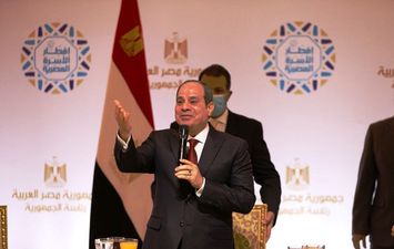 الرئيس عبد الفتاح السيسي خلال حفل إفطار الأسرة المصرية