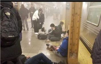 مترو بروكلين بعد لحظات من الحادث 