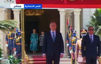 مراسم استقبال الرئيس السيسي نظيره البولندي