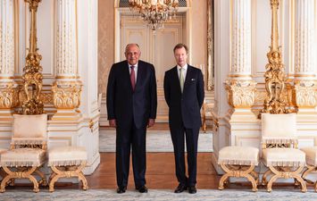 الدوق الأكبر للوكسمبورج مع وزير الخارجية سامح شكري