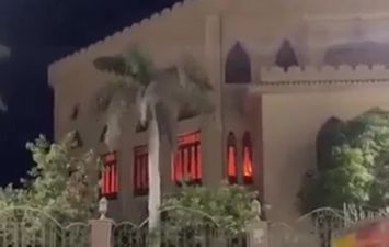 النيران تشتعل بمسجد ببورسعيد 