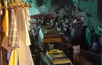 انهيار عقار مأهول بالسكان في الإسكندرية
