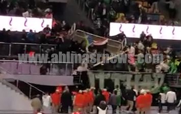 سقوط مدرج الاتحاد في كأس سوبر السلة