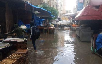 غرق شوارع غرب الإسكندرية 