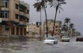 هطول أمطار غزيرة بشمال سيناء