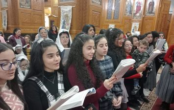 أقباط بورسعيد يصلون قداس رأس السنة في كل كنائس المحافظة