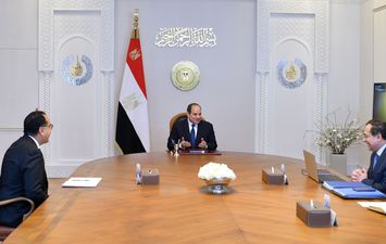 الرئيس السيسي يجتمع مع رئيس الوزراء ووزير البترول