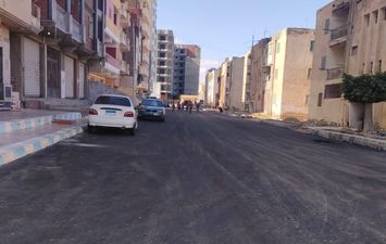 رصف منطقة شارع عزاز وخلف عمارات اللوكس بمرسى مطروح