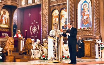 زيارة الرئيس السيسي إلى كاتدرائية ميلاد المسيح