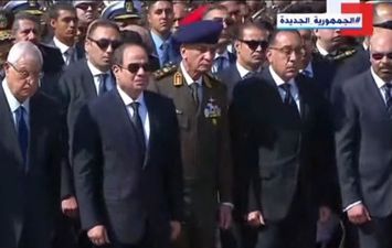 الرئيس السيسي في جنازة شريف إسماعيل