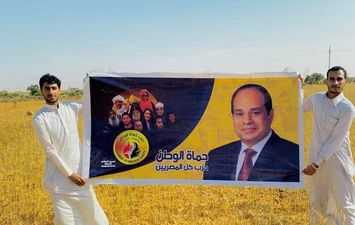 حماة الوطن بمطروح يشارك الاهالي حصاد القمح والشعير الخيري بمدينة النجيلة 