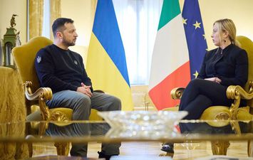 رئيسة وزراء إيطاليا تستقبل زيلينسكي في روما