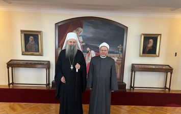 لقاء مفتي الجمهورية بطريرك الكنيسة الأرثوذكسية لصربيا
