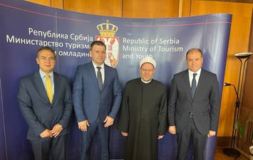 لقاء مفتي الجمهورية مع وزير السياحة والشباب الصربي 
