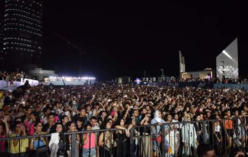حفل تامر حسني في مهرجان العلمين الجديدة 