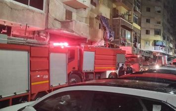 حريق قاعة أفراح في محافظة الغربية 