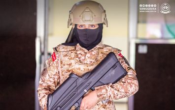 مقاتلة من العنصر النسائي في السعودية