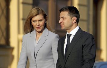 الرئيس الأوكراني وزوجته
