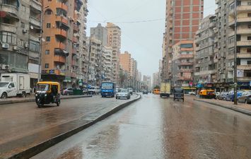 أمطار غزيرة في الإسكندرية