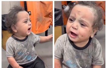بكاء طفل فلسطيني