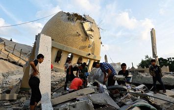قصف مسجد في غزة