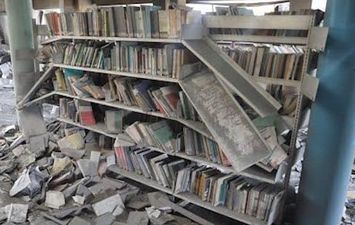الجيش الإسرائيلي يقصف المكتبة العامة في غزة